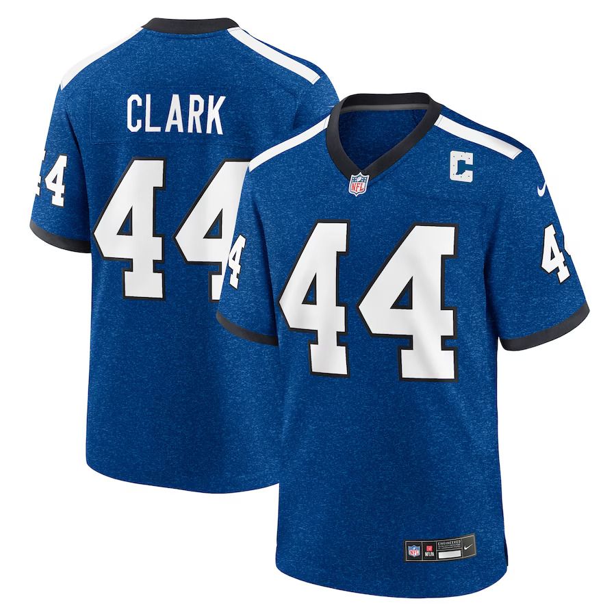 Men Indianapolis Colts 44 Dallas Clark Nike Royal Indiana Nights Alternate Game NFL Jersey